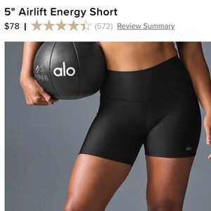 New with tags Alo Yoga. 5" Airlift Energy Short